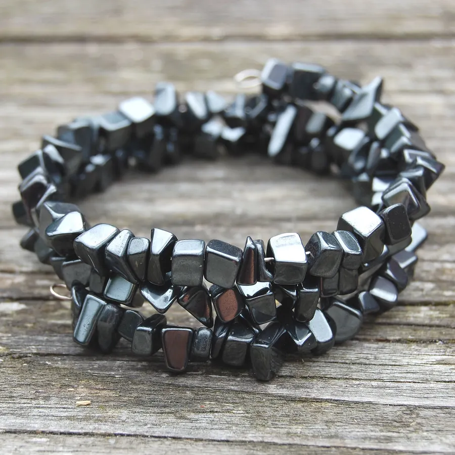 Selenite & Black Tourmaline Bracelet