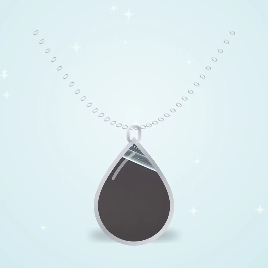 Aquamarine Teardrop Pendant