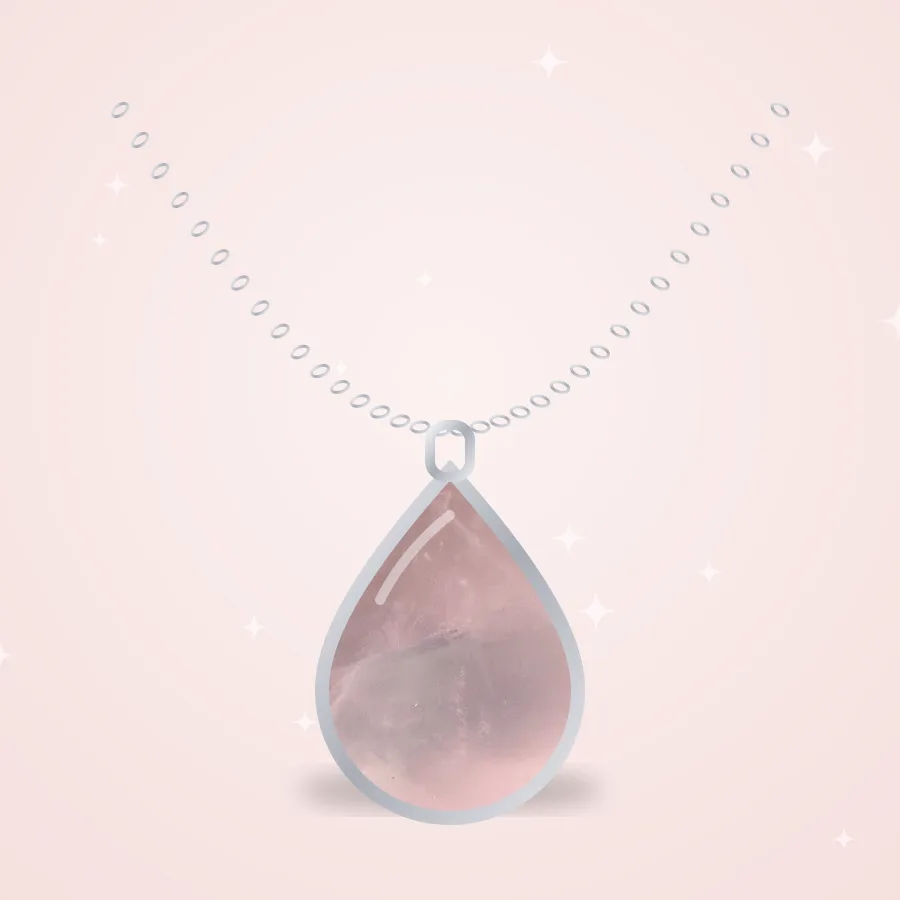 Rose Quartz Teardrop Pendant