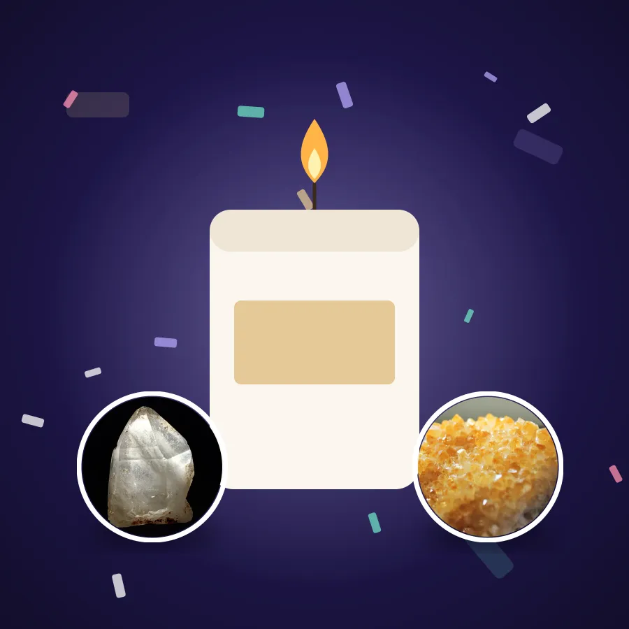 New Year Crystal Candle Set