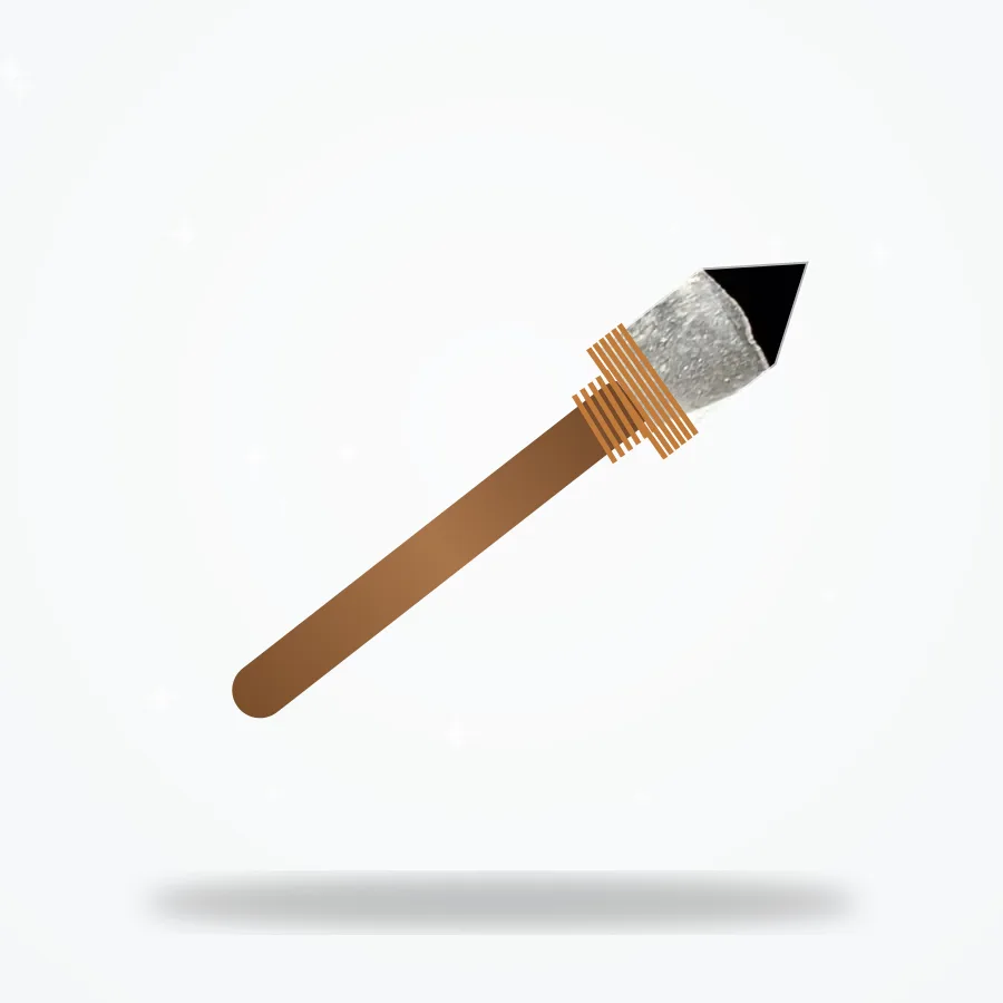 Clear Quartz-Tipped Wooden Wand